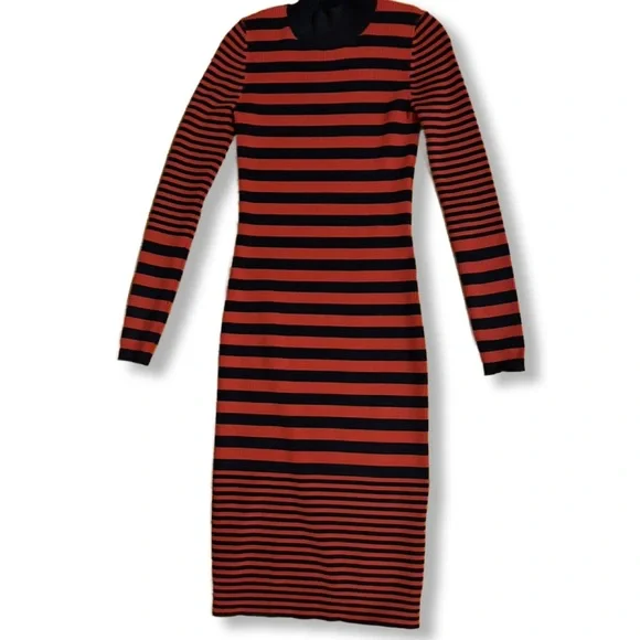 Michael Kors | Dresses | Michael Kors Midi Striped Sweater Dress | Poshmark